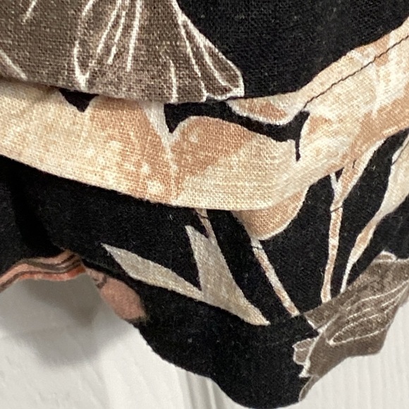 Original linen blend black & peach tunic top dress size XXL - Picture 9 of 14